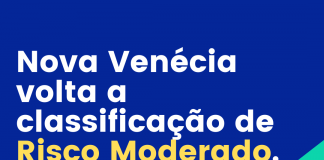 Nova Venécia volta a classificação de Risco Moderado.