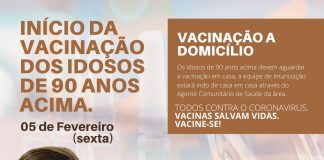 Campanha de Vacinação contra COVID-19: 254 doses de CoronaVac chegam ao município para antecipar a imunização dos idosos