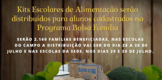 Kits Escolares de Alimentação serão distribuídos para alunos cadastrados no Programa Bolsa Família