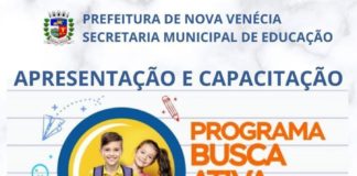 Programa Busca Ativa Escolar, Nova Venécia integra as Secretarias de Educação, Saúde e Assistência Social