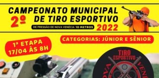 Inscrições abertas para a 2° Etapa do Campeonato Municipal de Carabina de Pressão