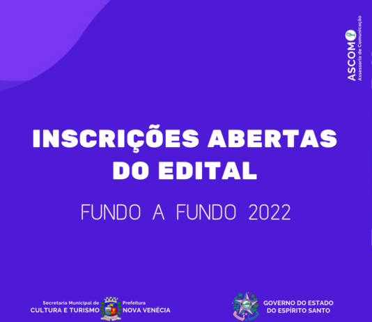 Secretaria de Cultura e Turismo Lança Edital de Seleção de Projeto Cultural Coinvestimento Fundo a Fundo