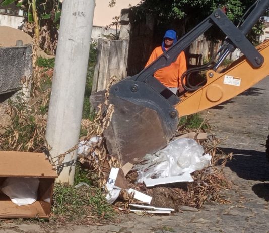 Secretaria de Serviços continua a todo vapor realizando serviço de limpeza no município