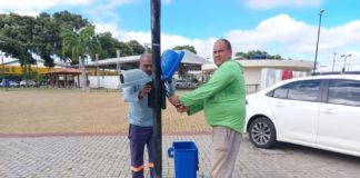 Prefeitura de Nova Venécia inicia a instalação de lixeiras na Praça Ivo Lobo