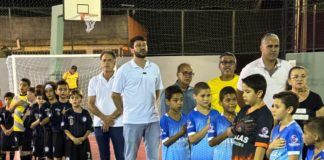 Prefeitura de Nova Venécia inaugurou na última quarta-feira (29), a reforma da quadra do Bairro Bonfim