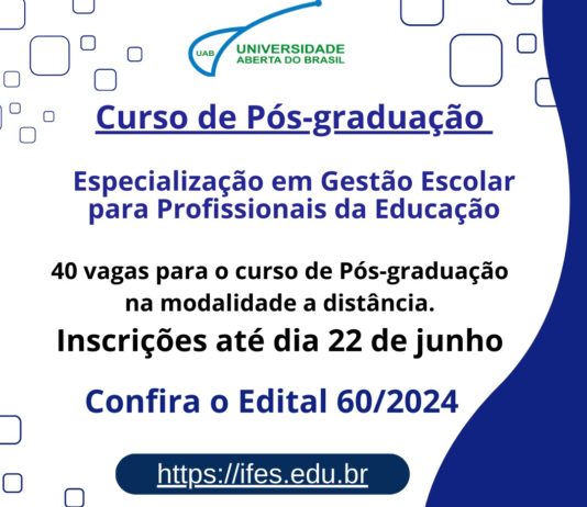 Novo curso para o Polo UaB de Nova Venécia