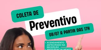 Unidade de Saúde Felismino Bonomo Filho no bairro São Francisco realiza coleta de preventivo no dia 8 de julho