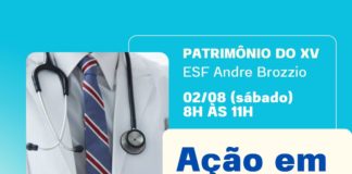 Ação em Saúde leva atendimentos à comunidade de Patrimônio do XV neste sábado (02)