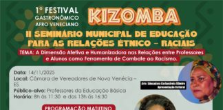 Festival Gastronômico Kizomba celebra a cultura afro-indígena com arte, saberes e espiritualidade em Nova Venécia