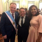 Governador Casagrande, o prefeito Barrigueira e a vice-governadora, Jaqueline Moraes