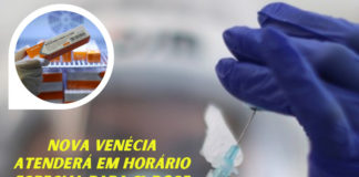 Secretaria de Saúde de Nova Venécia atenderá em horário especial para 2ª dose da vacina contra a Covid-19