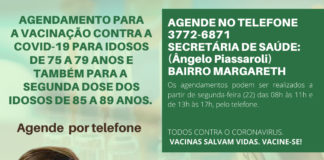 Covid-19: Nova Venécia iniciará agendamento para imunização de idosos na faixa etária de 75 a 79 anos e para segunda dose dos idosos de 85 a 89 anos