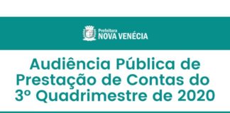 Secretaria de Saúde de Nova Venécia realiza Audiência Pública Online de Prestação de Contas do 3º Quadrimestre de 2020