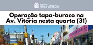DER realiza operação tapa-buracos na Avenida Vitória, nesta quarta-feira (31