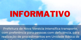 Prefeitura de Nova Venécia intensifica transporte, com preferência para pessoas com deficiência, para realização de procedimentos em Unidade Básica de Saúde e Hospital