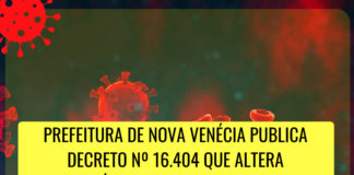 Prefeitura de Nova Venécia publica decreto que altera horários de funcionamento de unidades escolares e de servidores