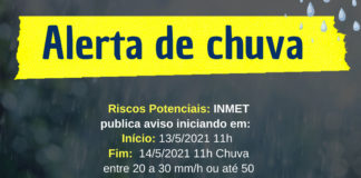 Defesa Civil de Nova Venécia alerta para chuvas intensas no município nesta quinta e sexta-feira