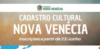 Prefeitura de Nova Venécia realiza cadastro municipal de artistas, grupos e espaços culturais para execução da Lei Aldir Blanc Fase 2