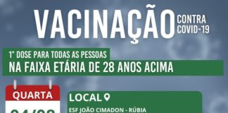 Covid-19: Nova Venécia inicia vacinação para pessoas de 28 anos acima