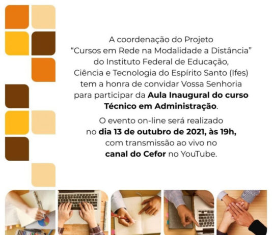 Prefeitura convida para aula inaugural de curso técnico em administração do Polo Uab