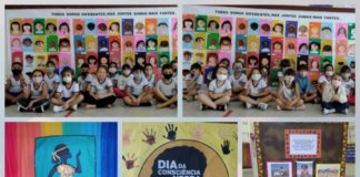 Professora de Arte do CMEI Luzia Alves de Lima desenvolve Projeto da Consciência Negra com seus alunos