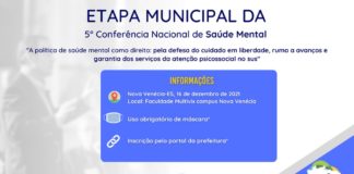 Acontece nesta quinta-feira em Nova Venécia a Etapa Municipal da 5ª Conferência Nacional de Saúde Mental