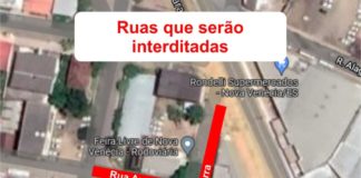 Trânsito interditado na região do Mercado Municipal nesta segunda-feira