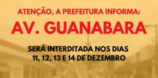 Avenida Guanabara será interditada para realizar serviços de sinalização.