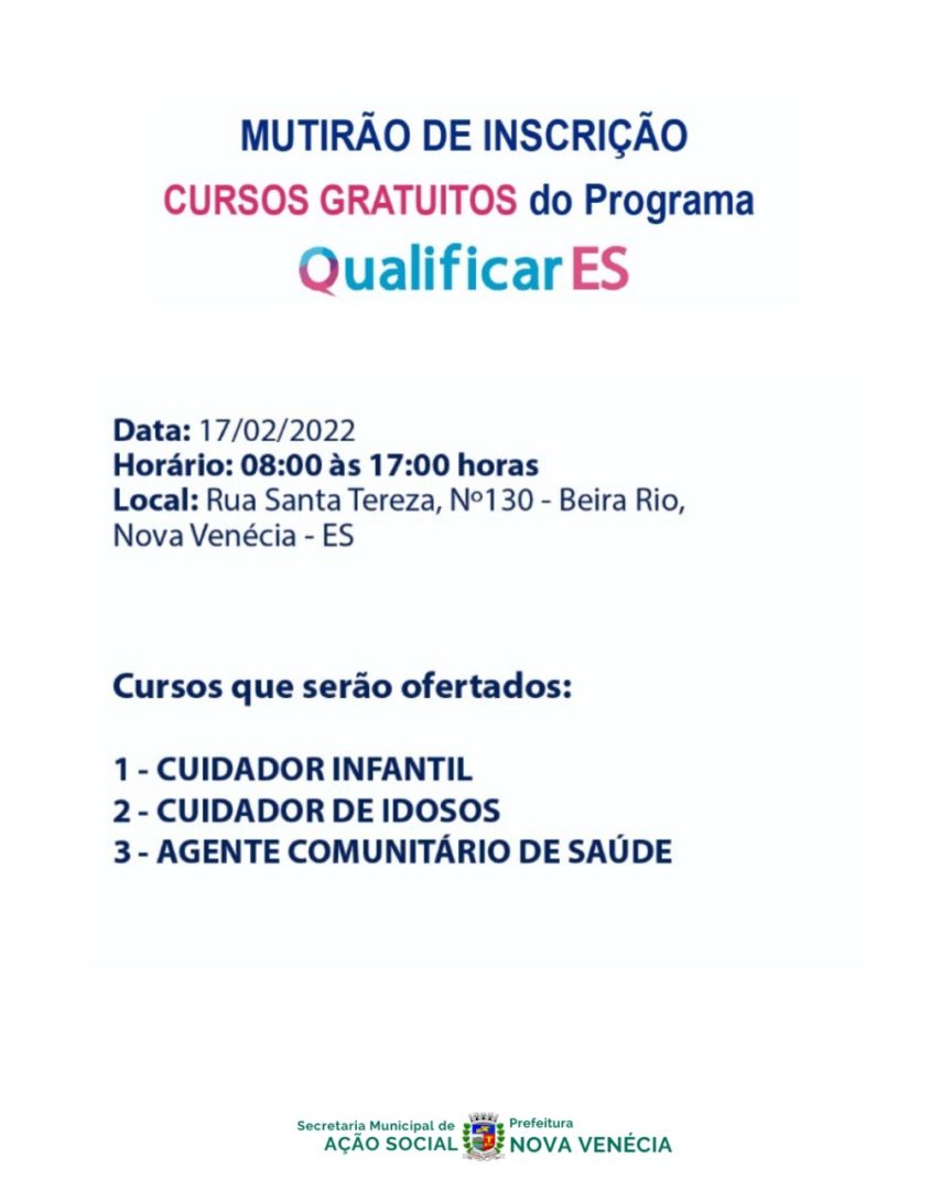 Programa Qualificar ES divulga resultado das inscrições dos cursos