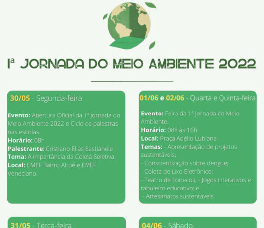Prefeitura de Nova Venécia promove “1ª Jornada do Meio Ambiente 2022”