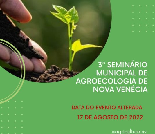 Seminário Municipal de Agroecologia é remarcado para agosto deste ano