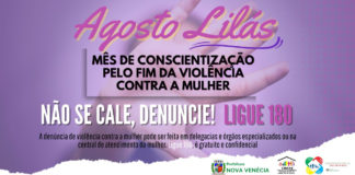 Agosto Lilás – Mês de Conscientização pelo Fim da Violência Contra a Mulher