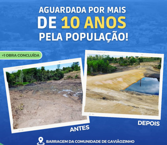 Aguardada há mais de 10 anos, obra de Barragem da comunidade Gaviãozinho está concluída