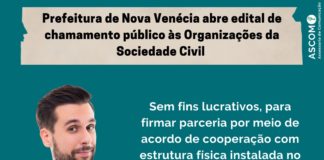 Prefeitura de Nova Venécia abre edital de chamamento público às Organizações da Sociedade Civil
