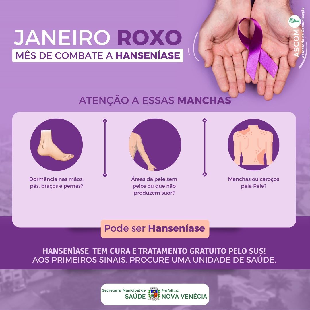 Janeiro Roxo: Fique atento aos principais sintomas da hanseníase