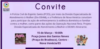 Nova Venécia terá ação de prevenção à violência contra a Mulher Praça Jones dos Santos Neves