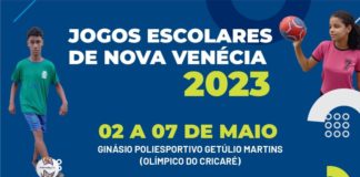 Jogos Escolares de Nova Venécia 2023 começam em 02 de maio