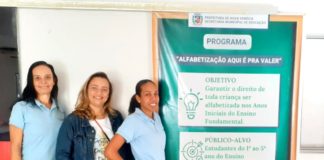 Formação para professores do ensino fundamental anos iniciais em parceria com o programa Alfabetização Aqui é pra Valer
