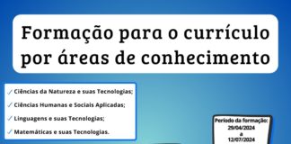 Oportunidade de capacitação para professores por áreas de conhecimento
