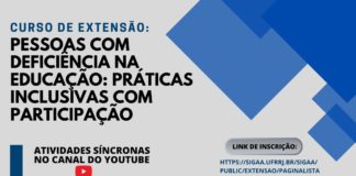 Oferta de vagas em curso de extensão sobre práticas inclusivas
