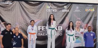 Estudante veneciana fica em 3º lugar em competição estadual de taekwondo