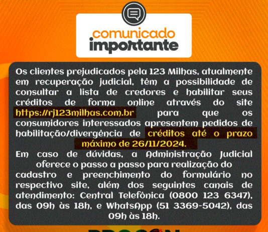 123 Milhas: Procedimentos para Habilitação de Créditos no Processo de Recuperação Judicial