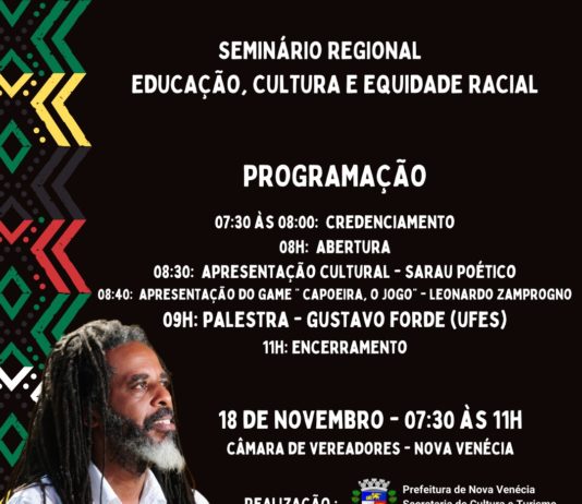 Nova Venécia Promove Seminário sobre Cultura e Equidade Racial