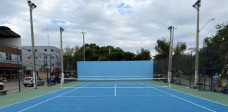Quadra de tênis da Praça Adélio Lubiana é Revitalizada