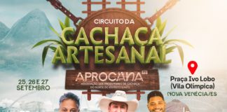 Circuito da Cachaça Artesanal começa hoje na Vila Olímpica em Nova Venécia