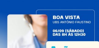 Boa Vista recebe Ação de Saúde neste sábado dia 06