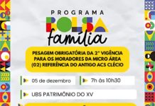 Secretaria de Saúde convoca cadastrados para pesagem obrigatória do Bolsa Família