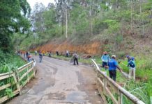 Prefeitura de Nova Venécia realiza mutirão de limpeza na estrada do Córrego da Serra