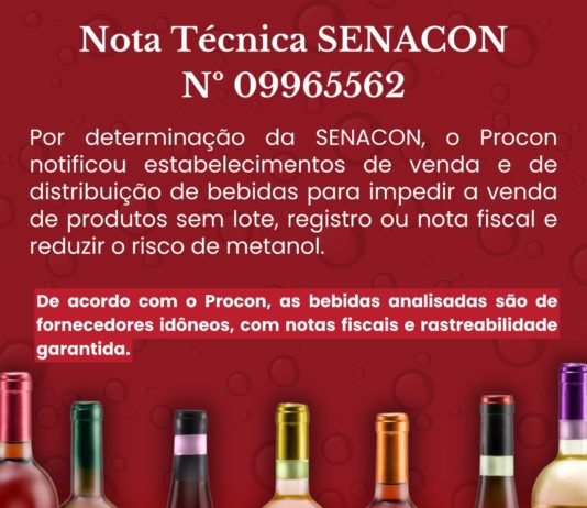 Alerta sobre adulteração de Bebidas com Metanol: Senacon orienta comércio e consumidores para reduzir riscos