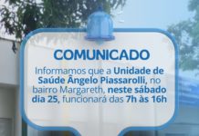 Unidade de Saúde Ângelo Piassarolli terá atendimento especial neste sábado em Nova Venécia